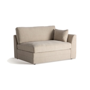 Canapea modulara grej din textil pentru 2 persoane Otley Right Vical Home