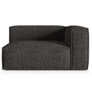Canapea modulara gri antracit din textil pentru 2 persoane Nuria Right Boucle Micadoni