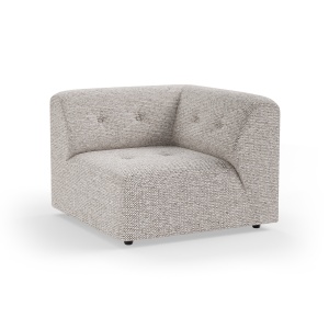 Canapea modulara gri deschis din textil 94 cm Vint Right HKliving