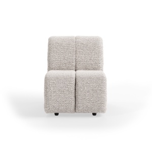 Canapea modulara gri deschis din textil 98 cm Wave Sneak Middle Small HKliving