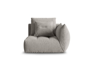 Canapea modulara gri deschis din textil pentru 1 persoana Bloom Wind Right Micadoni