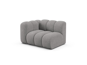 Canapea modulara gri deschis din textil pentru 1 persoana Lupine Chenille Left Micadoni
