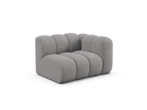 Canapea modulara gri deschis din textil pentru 1 persoana Lupine Chenille Right Micadoni