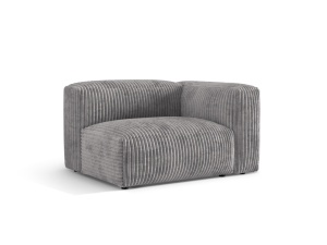 Canapea modulara gri deschis din textil pentru 1 persoana Martina S Corduroy Right Micadoni