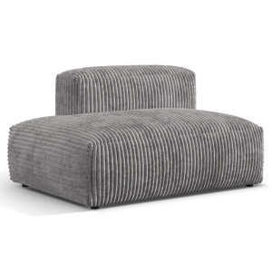 Canapea modulara gri deschis din textil pentru 1 persoana Martina Corduroy Rib Micadoni