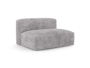 Canapea modulara gri deschis din textil pentru 1 persoana Martina Corduroy 132 XL Micadoni