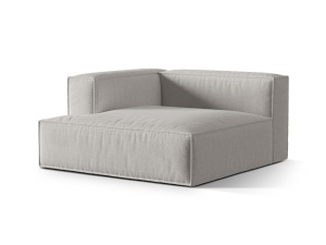 Canapea modulara gri deschis din textil pentru 1 persoana Nuria Left Structural Micadoni