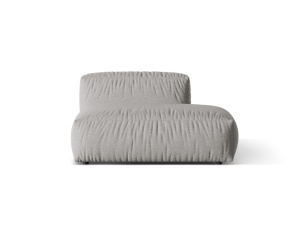 Canapea modulara gri deschis din textil pentru 2 persoane Martina Wave Micadoni