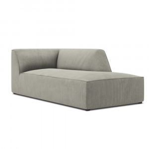 Canapea modulara gri deschis din textil pentru 2 persoane Ruby Corduroy L Right Micadoni