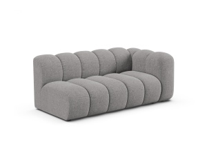 Canapea modulara gri deschis din textil pentru 3 persoane Lupine Chenille Right Micadoni
