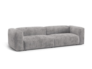 Canapea modulara gri deschis din textil pentru 4 persoane Martina Tilia Micadoni