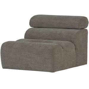 Canapea modulara gri din textil 113 cm Novi Middle Woood