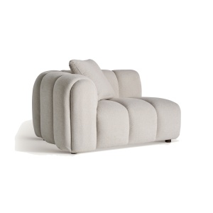 Canapea modulara gri din textil pentru 1 persoana Dortan Left Vical Home