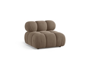 Canapea modulara maro cappuccino din catifea pentru 1 persoana Bellis Bluvel Middle Micadoni