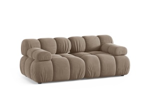 Canapea modulara maro cappuccino din catifea pentru 2 persoane Bellis Bluvel Micadoni