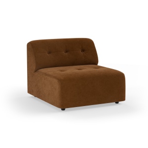 Canapea modulara maro caramel din catifea 94 cm Vint Middle HKliving
