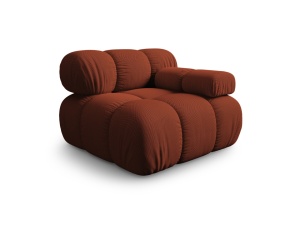Canapea modulara maro caramiziu din textil pentru 1 persoana Bellis Right 3D Micadoni