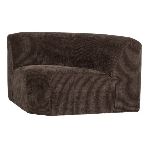 Canapea modulara maro din textil 110 cm Mojo Rib Base Corner Woood