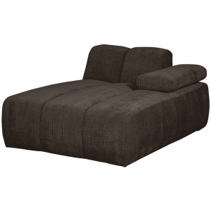 Canapea modulara maro din textil 162 cm Mojo Rib Right Woood