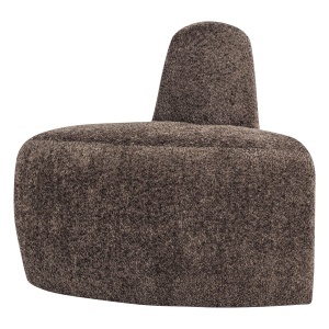 Canapea modulara maro din textil 76 cm Mojo Chenille Corner Woood