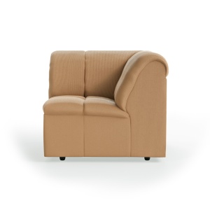 Canapea modulara maro din textil 98 cm Wave Rib Corner HKliving