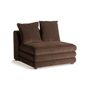 Canapea modulara maro din textil pentru 1 persoana Alfter Middle Vical Home