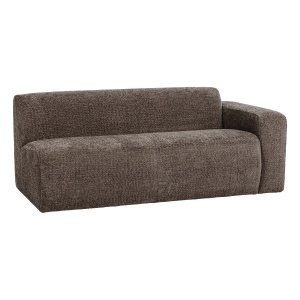 Canapea modulara maro din textil pentru 2 persoane Mojo Woolly Woood