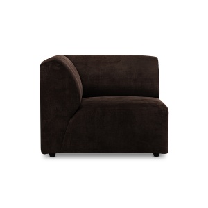 Canapea modulara maro espresso din catifea 94 cm Jax Left HKliving
