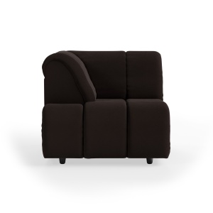 Canapea modulara maro espresso din catifea 98 cm Wave Royal Left High Arm HKliving