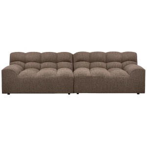 Canapea modulara maro inchis din textil pentru 3 persoane Allure Melange Woood