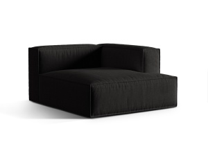 Canapea modulara neagra din textil pentru 1 persoana Nuria Right Structured Micadoni
