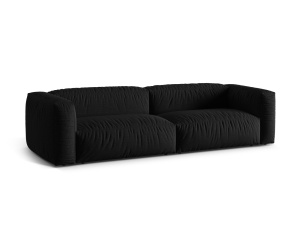 Canapea modulara neagra din textil pentru 4 persoane Martina Boston Micadoni
