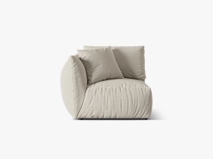 Canapea modulara nude din textil pentru 1 persoana Chris Left Micadoni