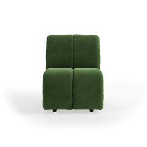 Canapea modulara verde din catifea 98 cm Wave Middle Small HKliving