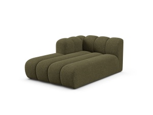 Canapea modulara verde din textil pentru 2 persoane Lupine Left Chenille Micadoni
