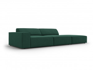Canapea modulara verde inchis din textil pentru 3 persoane Jodie Left Micadoni