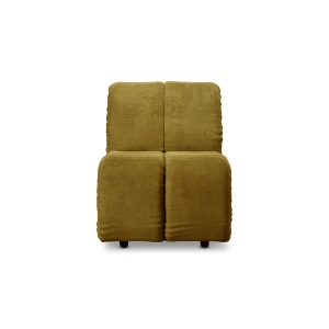 Canapea modulara verde oliv din catifea 98 cm Wave Royal Middle Small HKliving
