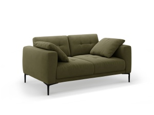 Canapea verde din catifea pentru 2 persoane Bemy Velvet Micadoni