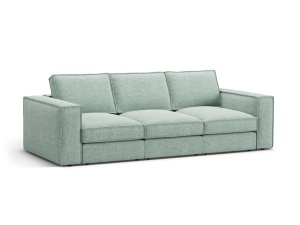 Canapea verde menta din textil pentru 4 persoane Pola Micadoni
