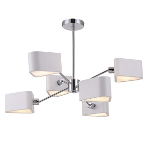 Candelabru argintiu din metal cu 6 becuri Brianne Maytoni