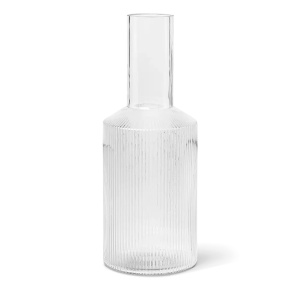 Carafa transparenta din sticla 1 L Ripple Ferm Living