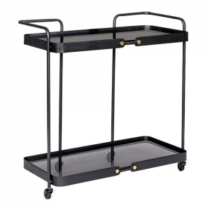 Carucior negru din metal Zeina Large Bizzotto