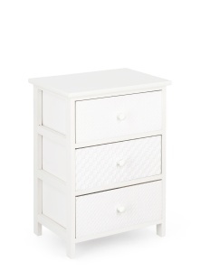 Comoda alba din lemn 40 cm Nadya Bizzotto