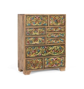 Comoda maro/multicolora din lemn 70 cm Jungle Giner y Colomer