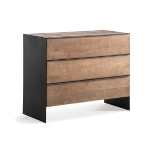 Comoda maro/neagra din lemn 101 cm Killeany Vical Home
