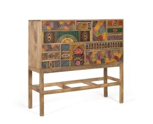 Comoda multicolora din lemn 110 cm Holi Giner y Colomer