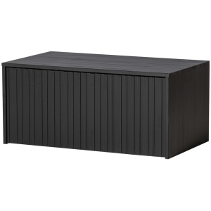 Comoda neagra din lemn 88 cm Gravure Woood