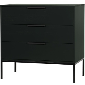 Comoda neagra din lemn 94 cm Adam Woood