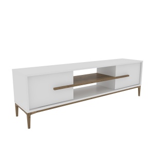 Comoda TV alba/maro 120 cm Eslem The Home Collection