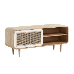 Comoda TV maro/alba din lemn 120 cm Georg Kave Home